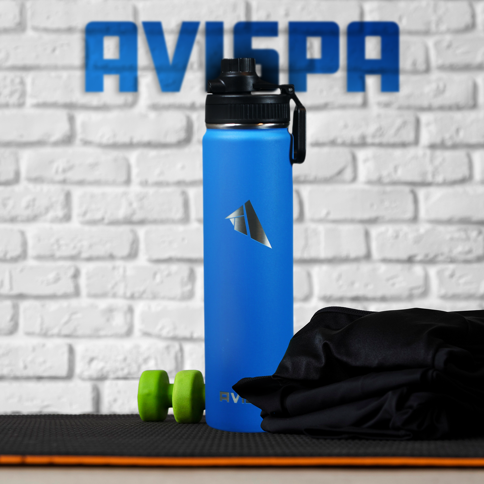 Avispa Double Stainless Steel Water Bottle 24oz Leak Proof 24hrs Cold 12hrs Hot