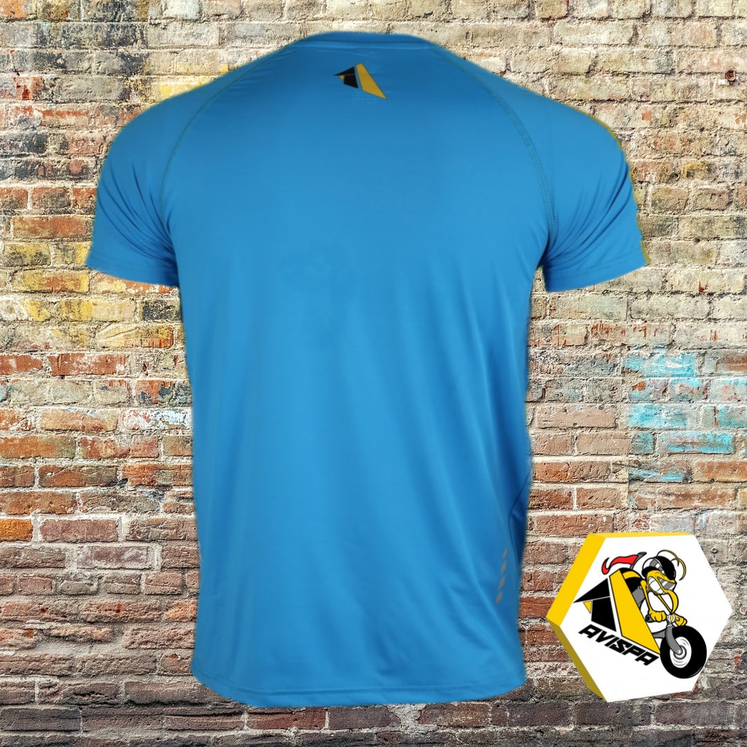 Aqua Blue Fitted T-Shirt