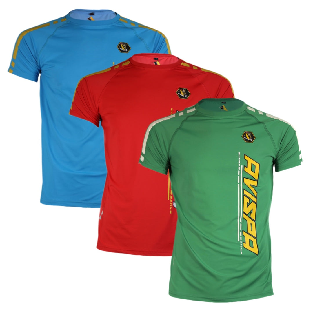 Bundle Aqua Blue, Red, Green Fitted T-Shirts