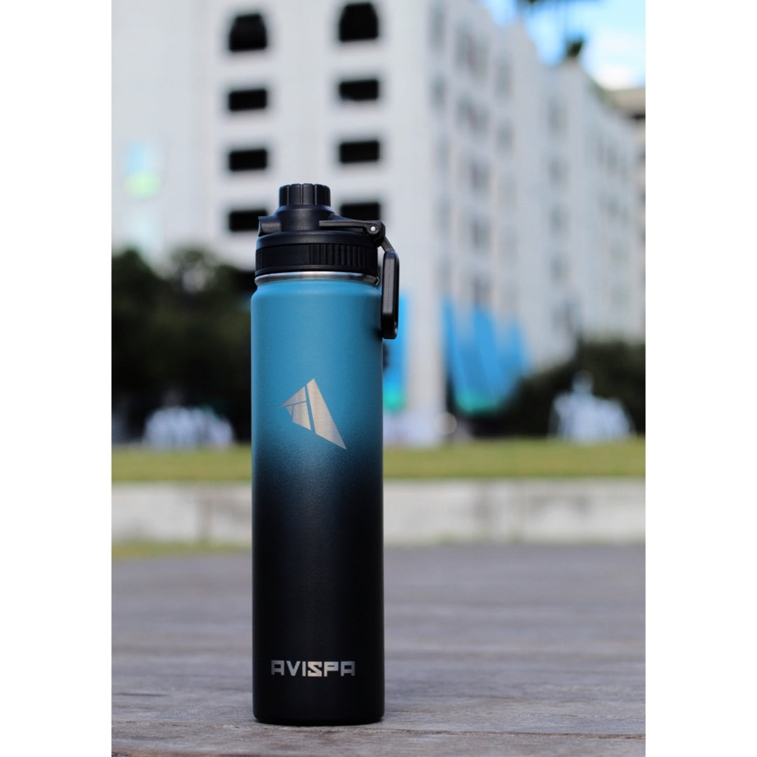 Avispa Double Stainless Steel Water Bottle 24oz Leak Proof 24hrs Cold 12hrs Hot